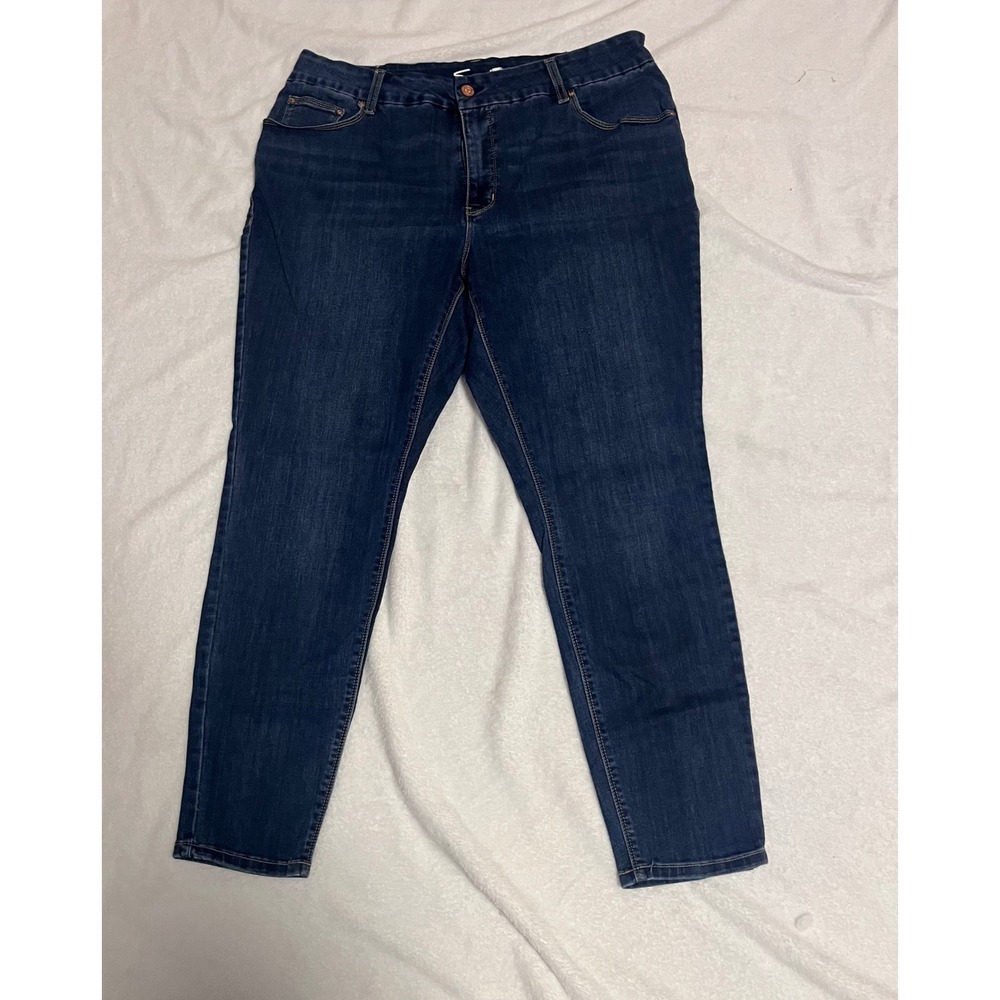 Seven7 Womens Skinny Jeans Dark Wash Stretch Denim Plus Size 18W